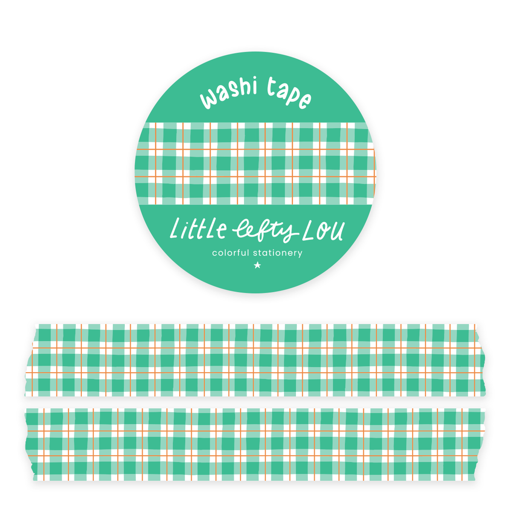 Ruban Washi Vichy Vert