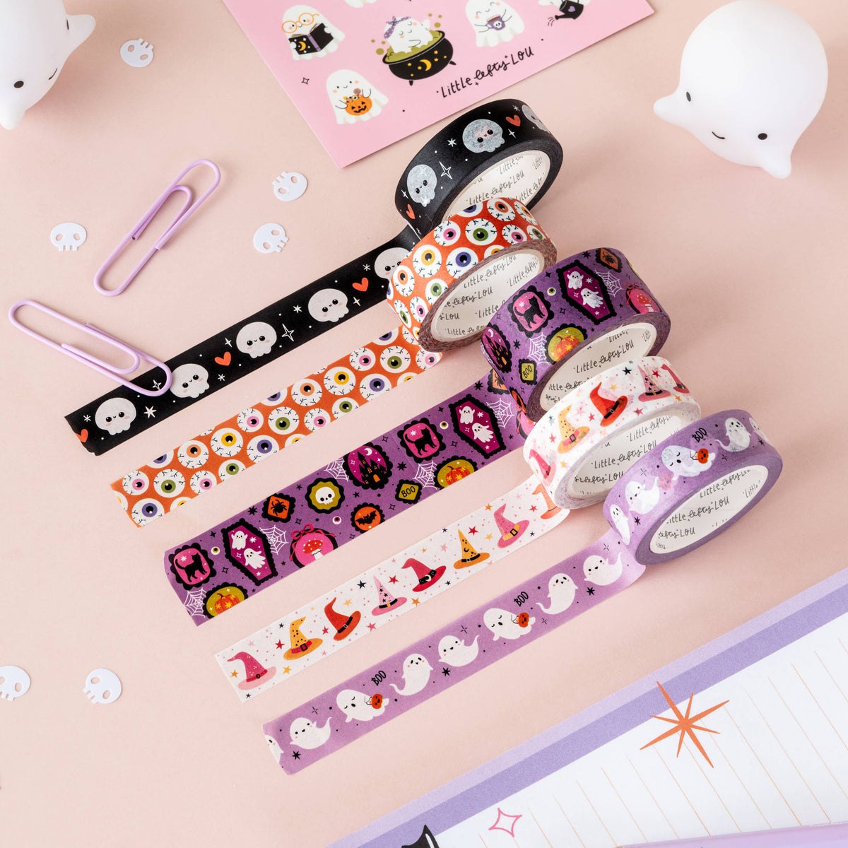Ruban Washi Ghosts, violet