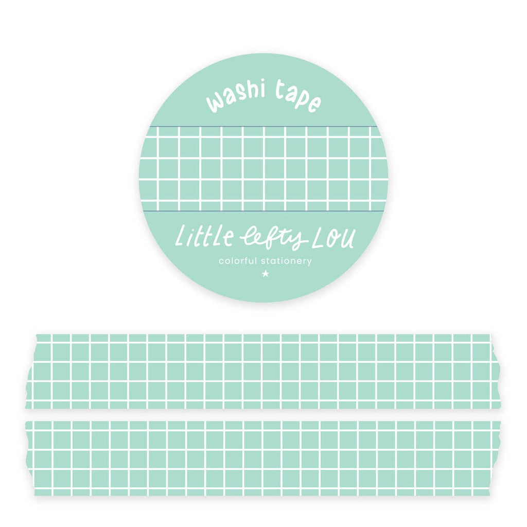 Washi tape à motifs carreaux menthe