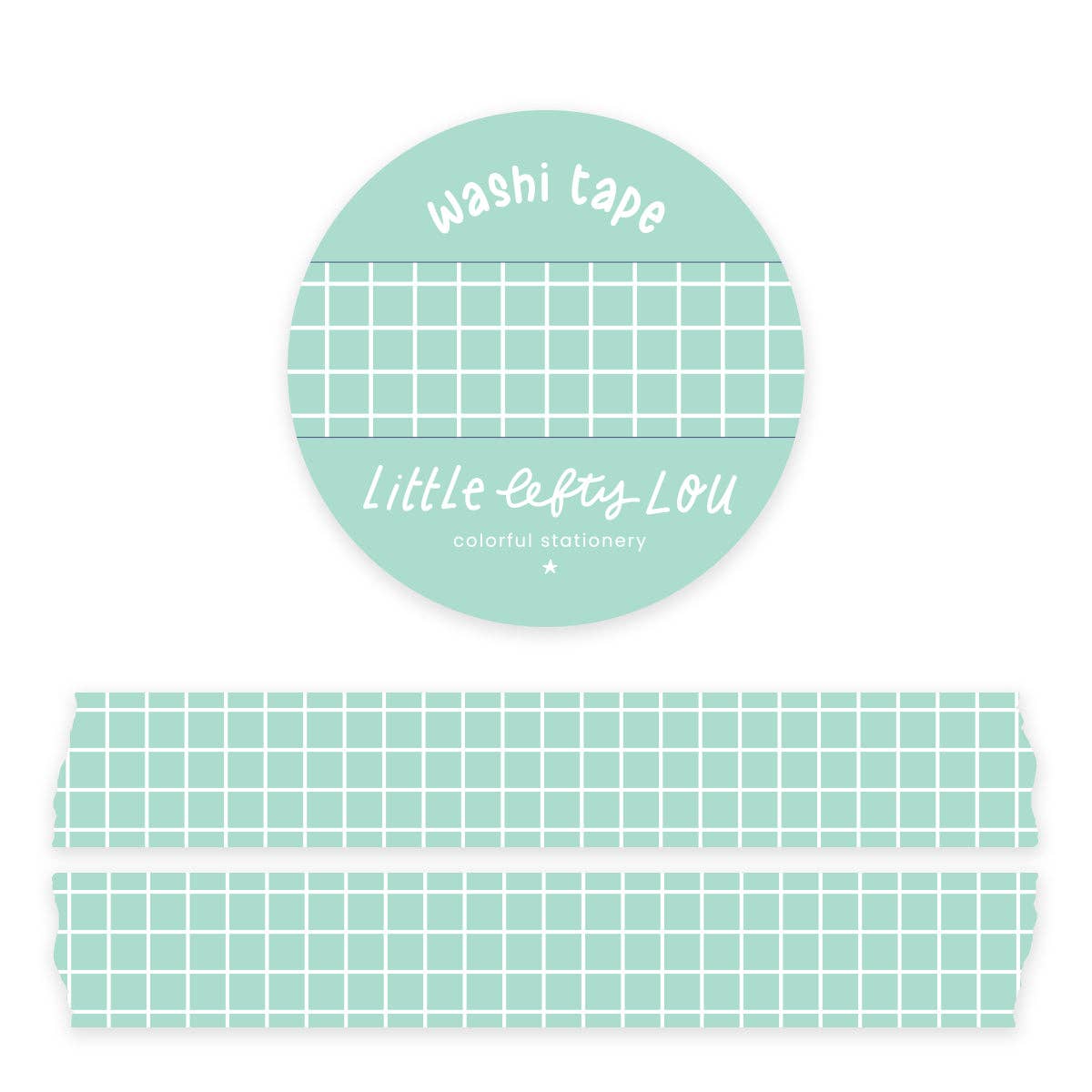 Washi tape à motifs carreaux menthe