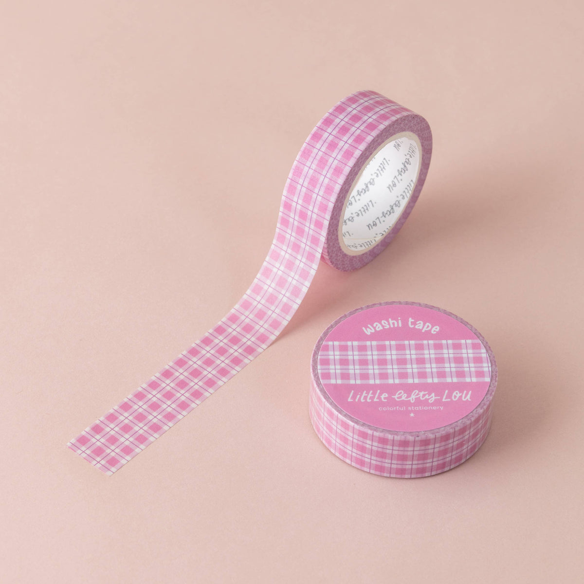 Ruban Washi Vichy Rose