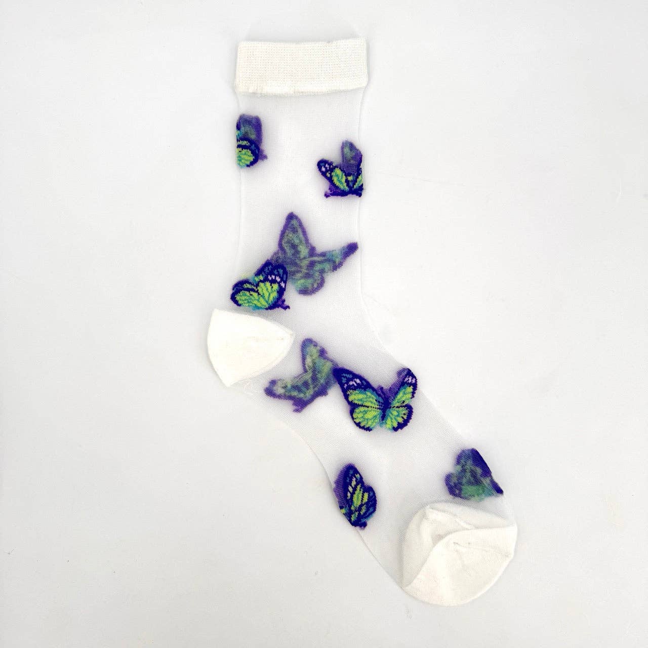 Cynthia - chaussettes transparentes papillon