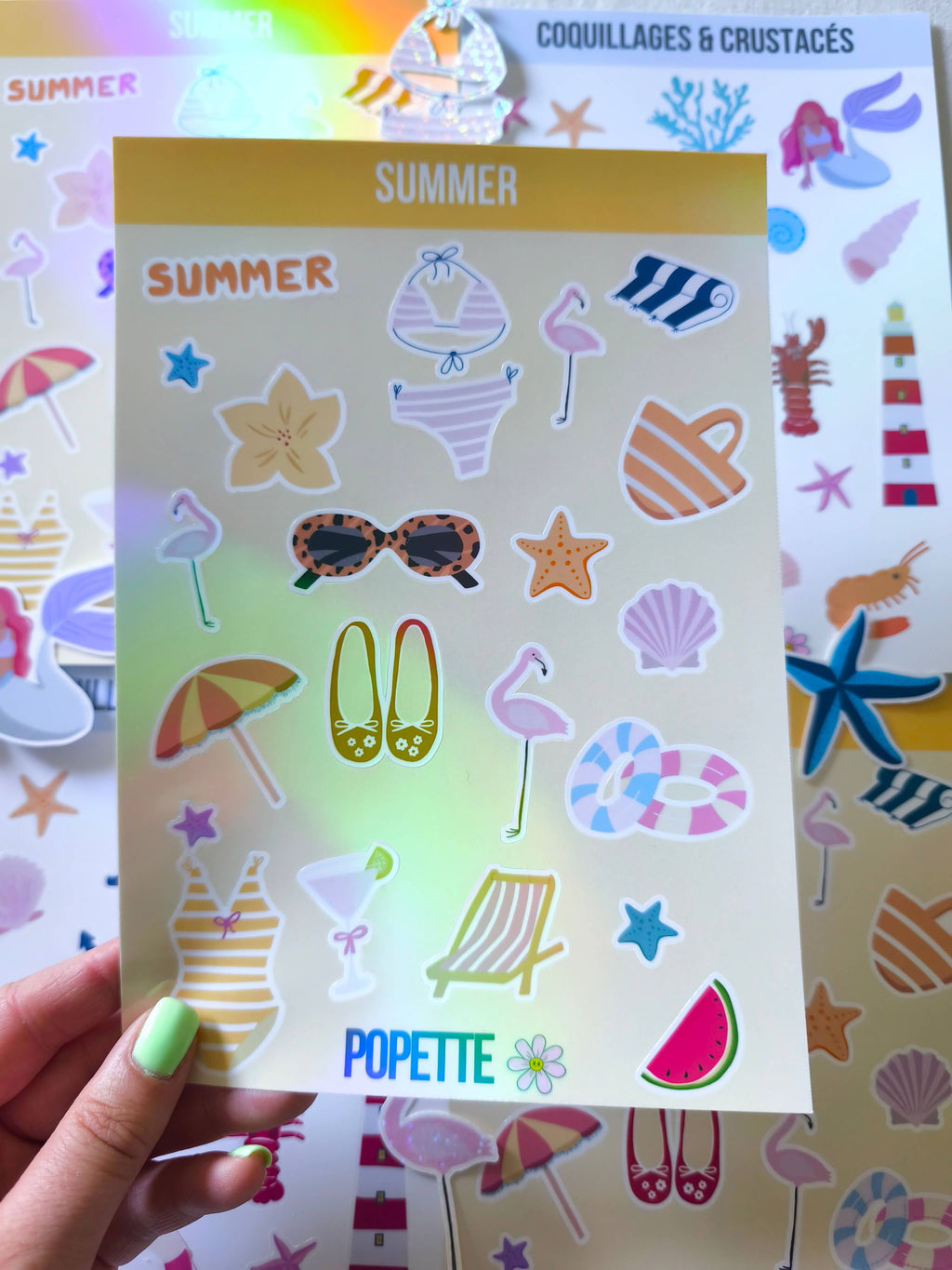 Planche de stickers Summer A5