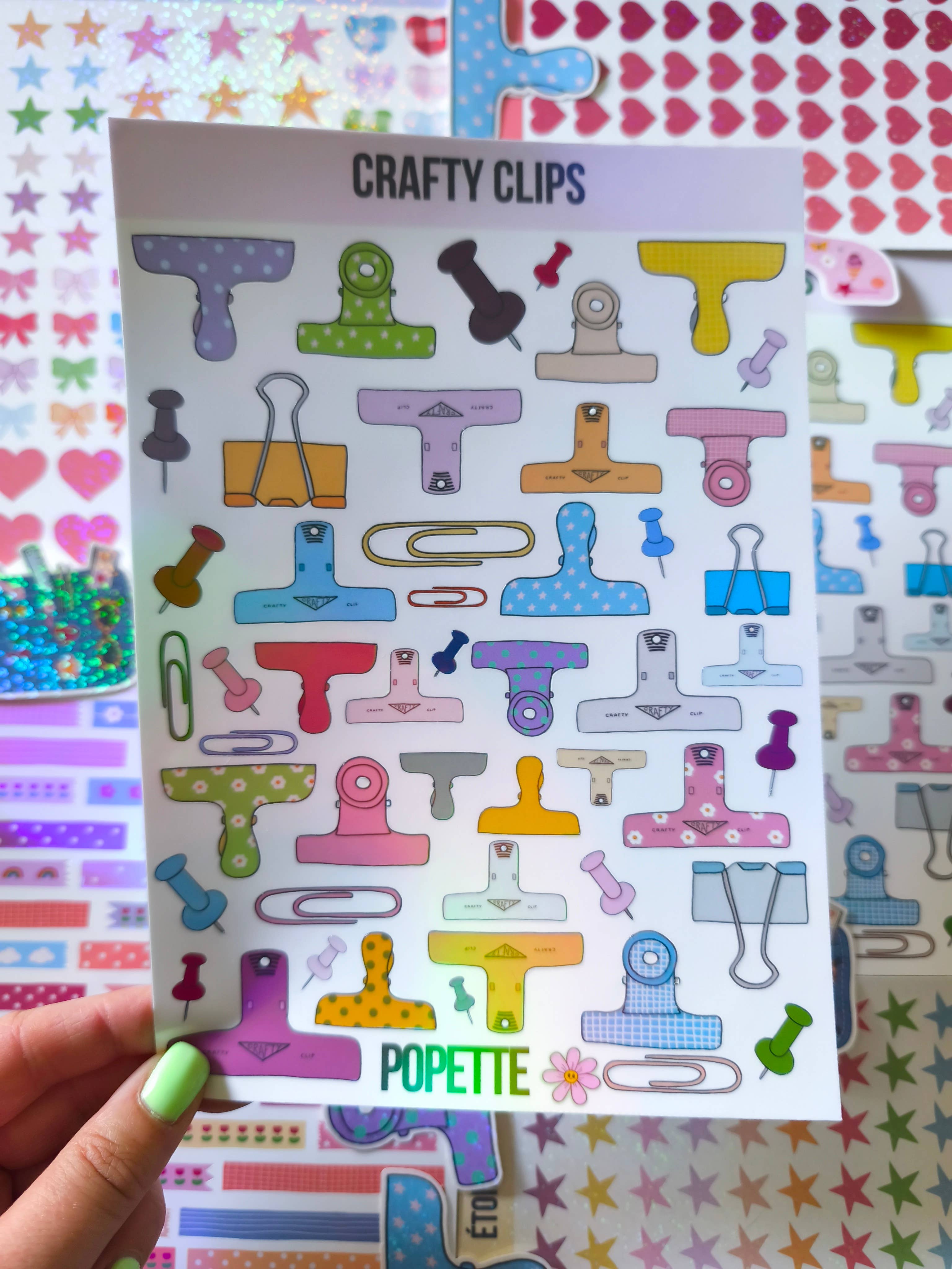 Planche de stickers Crafty Clips A5