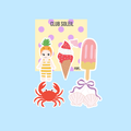 Pack 5 stickers Club Soleil