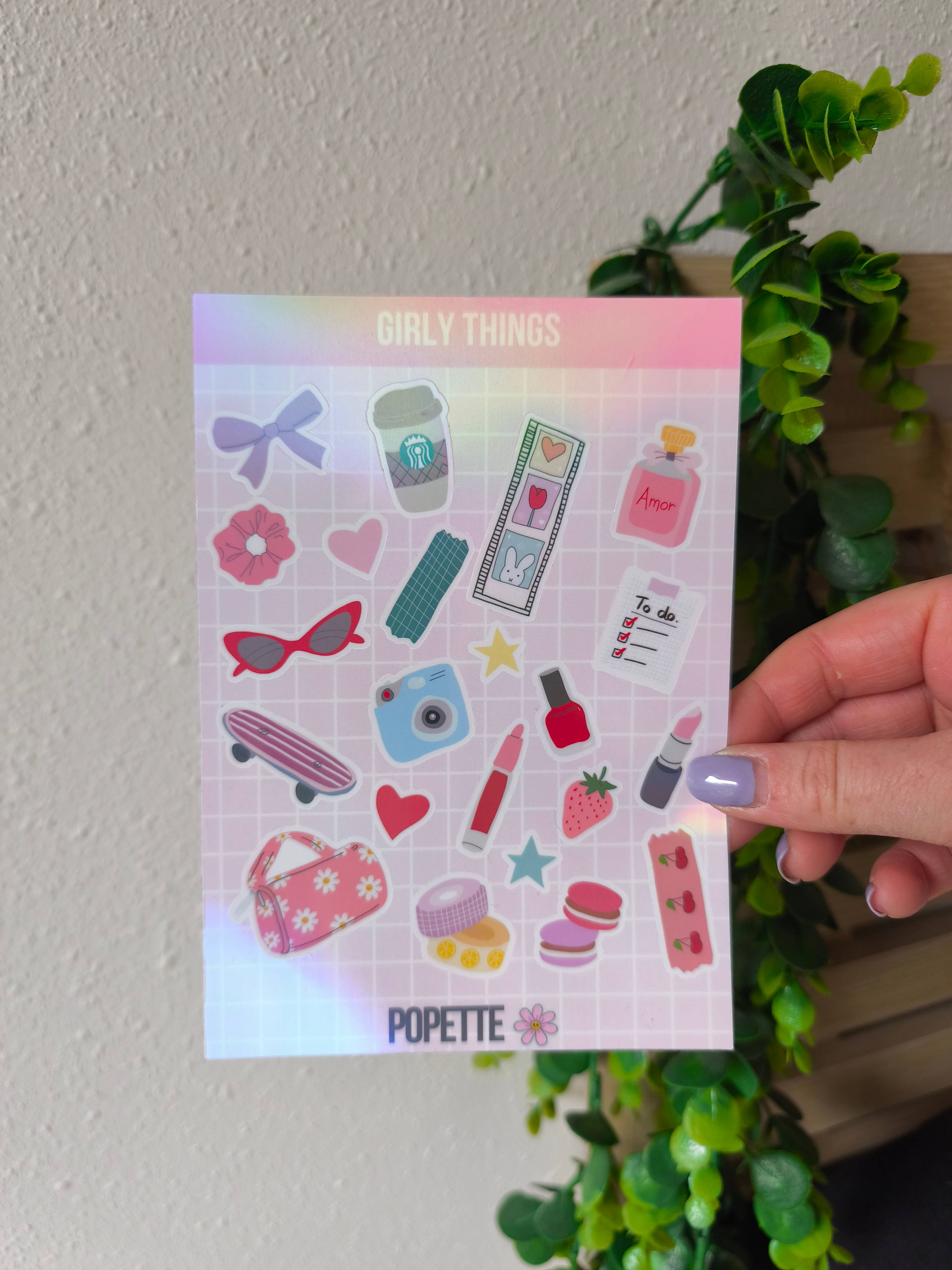 Planche de stickers Girly Things