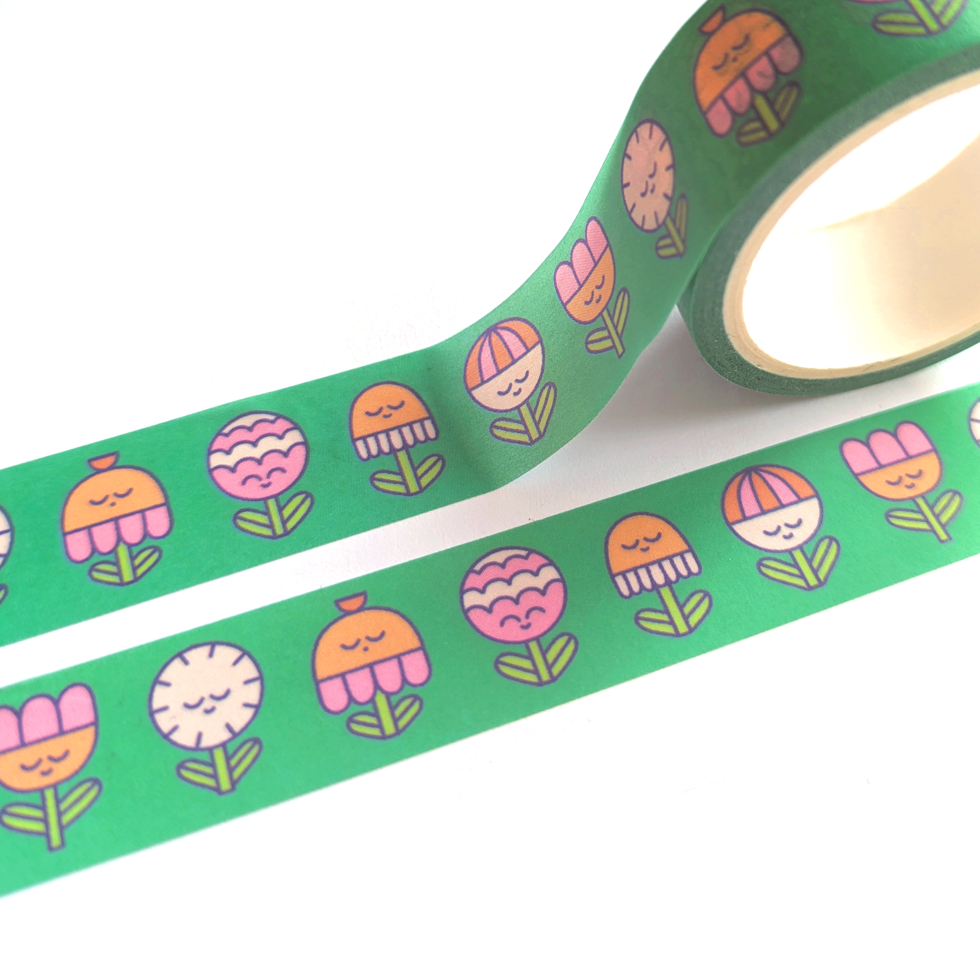 Ruban washi à fleurs