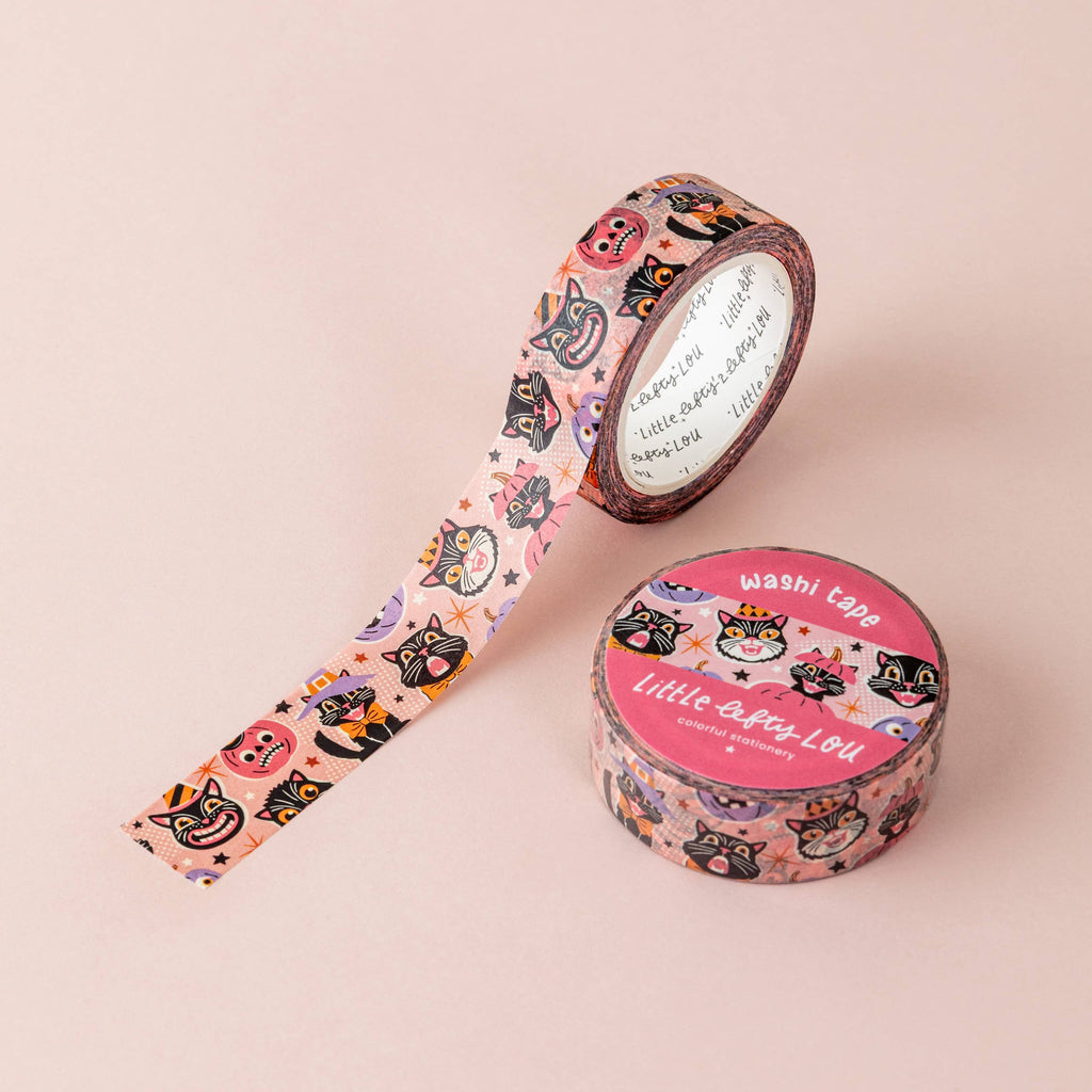 Ruban washi Halloween vintage rose