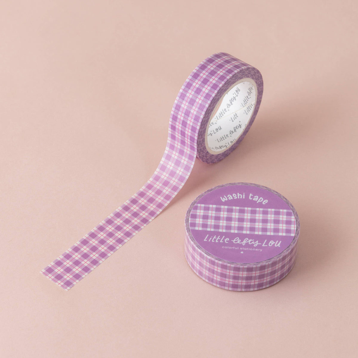 Ruban washi vichy lilas