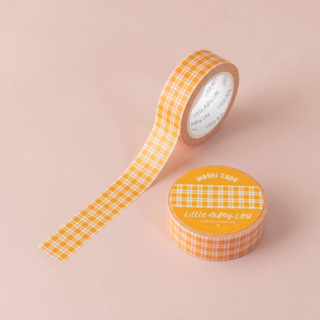 Ruban washi vichy jaune