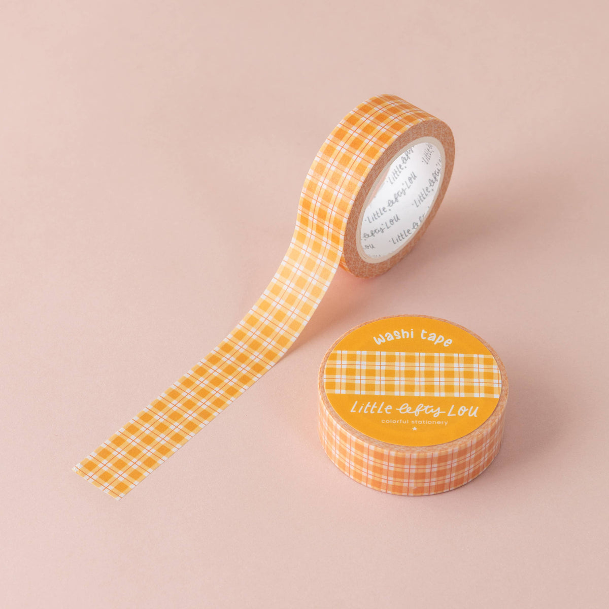 Ruban washi vichy jaune