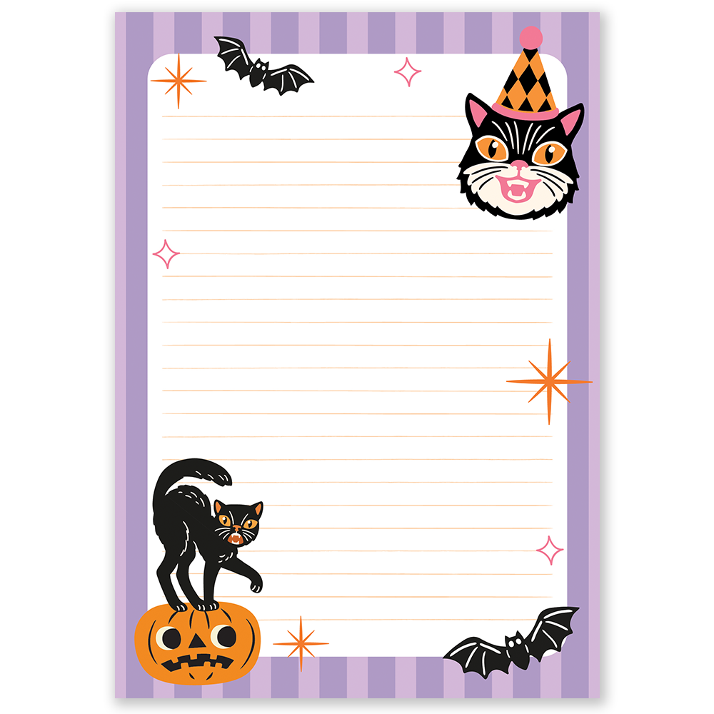 Bloc-notes A5 Halloween vintage recto-verso