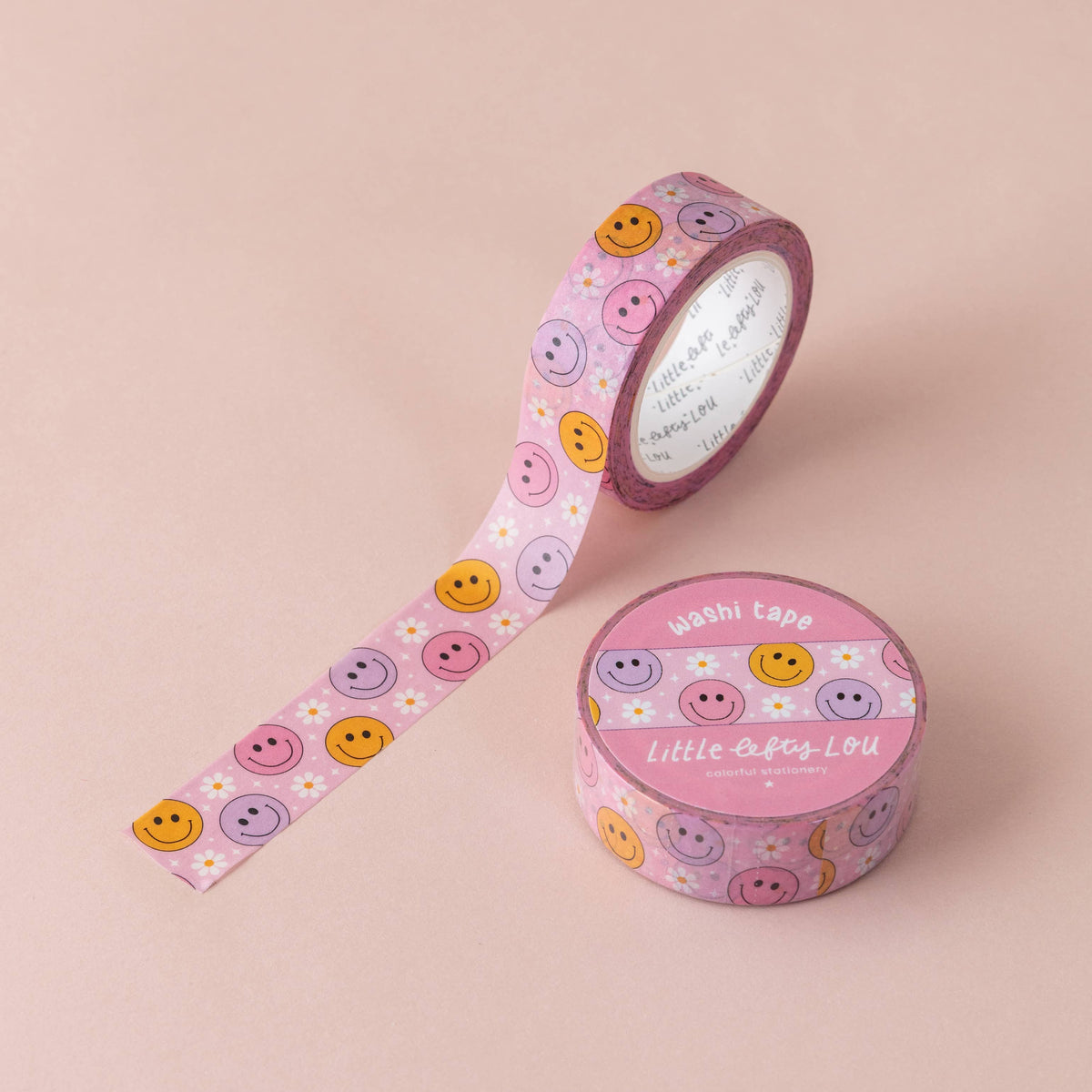 Ruban Washi Smileys Pastel