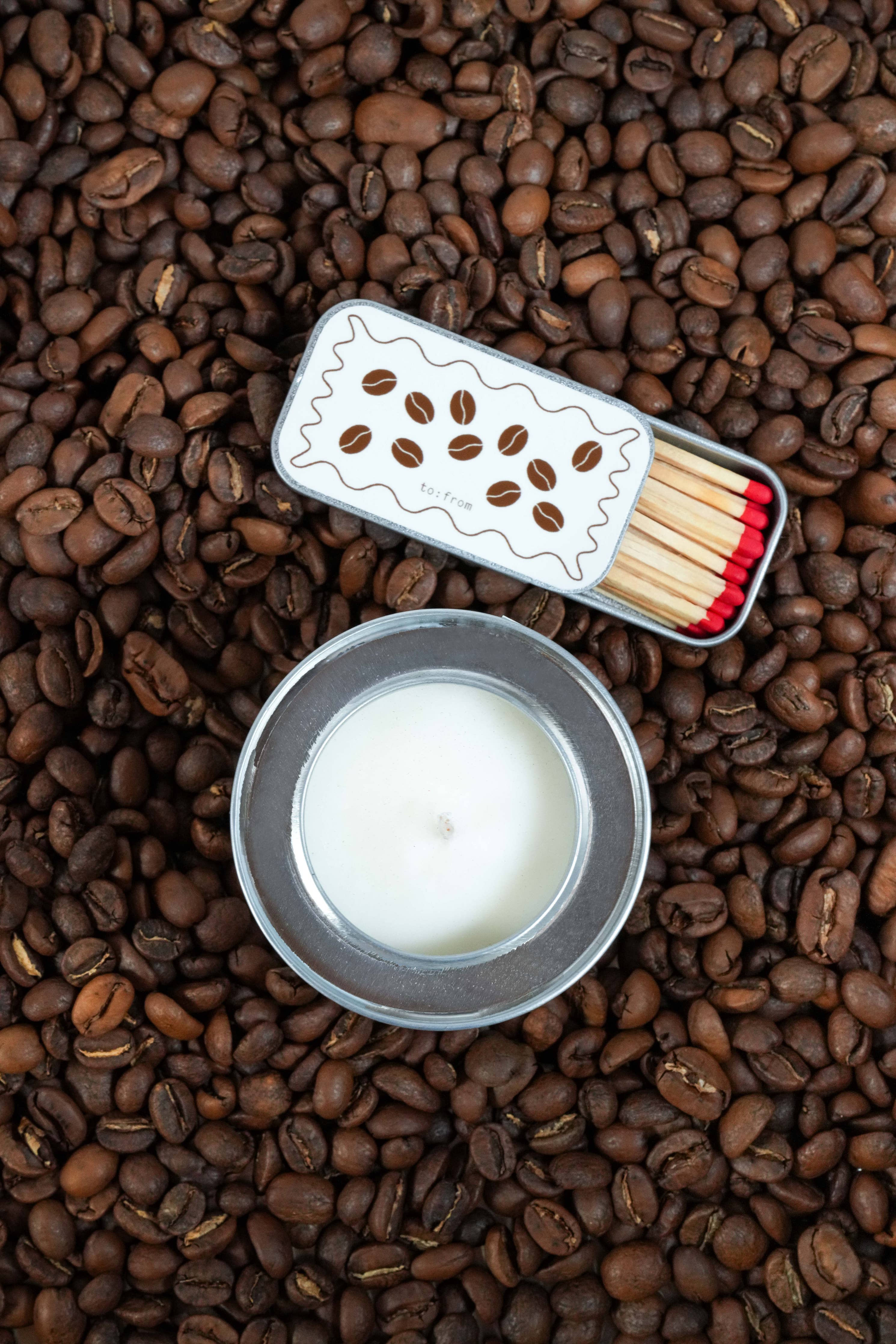 Bougie parfumée au café (café torréfié)
