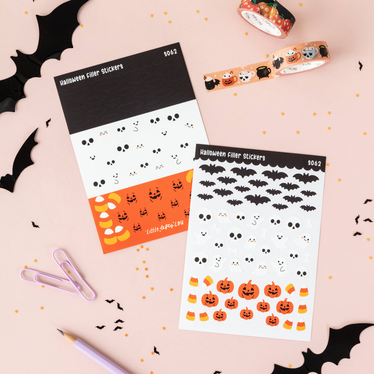 Feuille d'autocollants A6 — autocollants de remplissage Halloween, imperméable