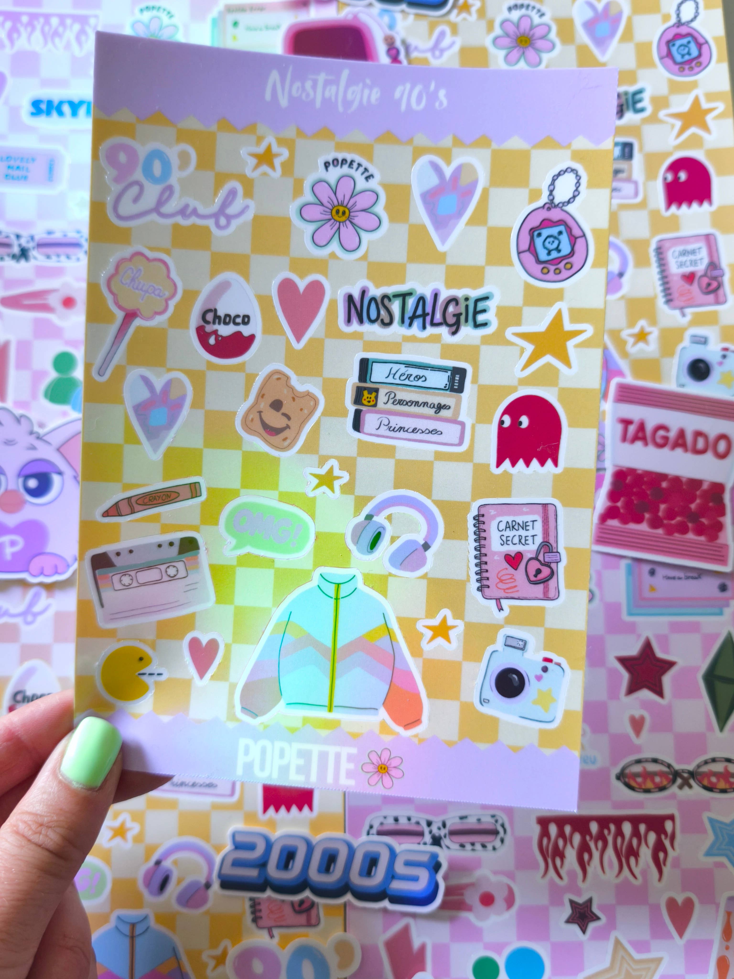 Planche de stickers Nostalgie 90's