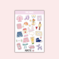 Planche de stickers Girl Mood A5