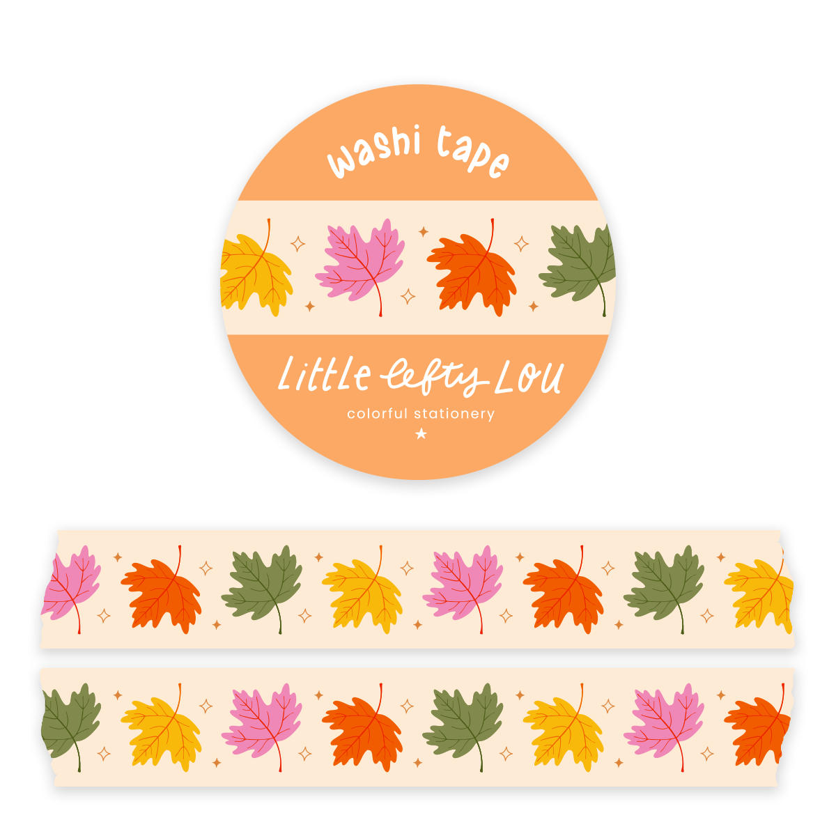 Ruban Washi Fall Leaves