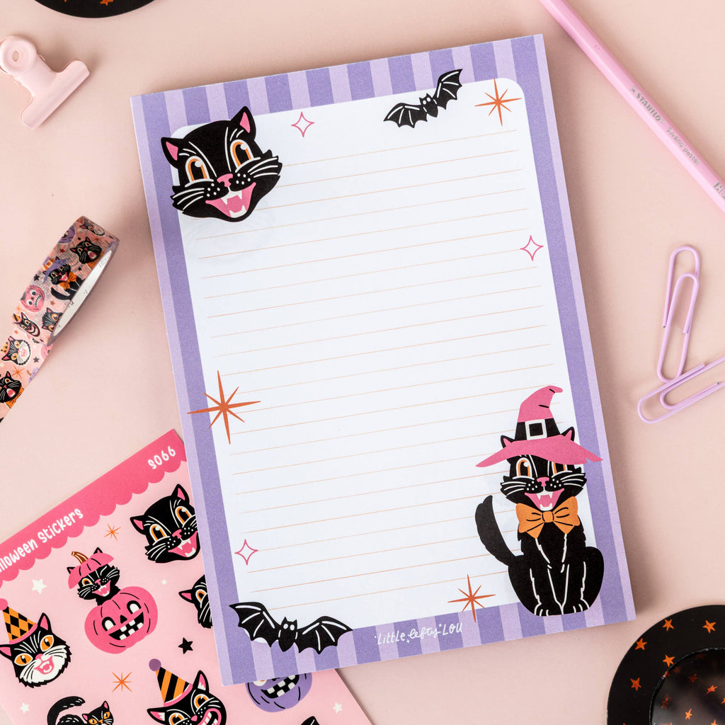 Bloc-notes A5 Halloween vintage recto-verso