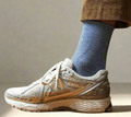 Chaussettes lurex bleu minéral