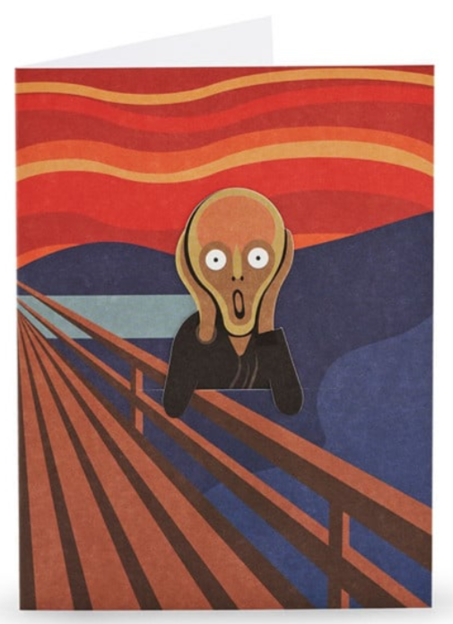 Carte postale avec enveloppe "Le Cri" de Munch