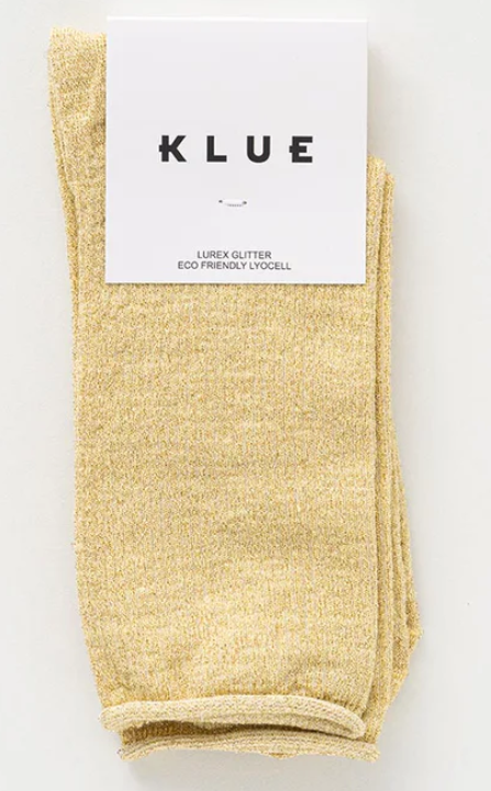 Chaussettes lurex jaune citron