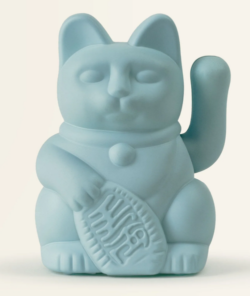 Chat Porte-Bonheur Solaire Bleu Ciel