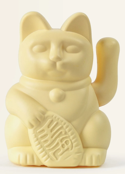 Lucky Cat solaire jaune Richesse