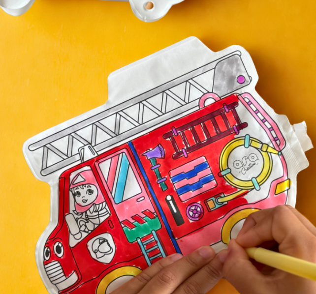 Coloriage gonflable Pompier et Policier