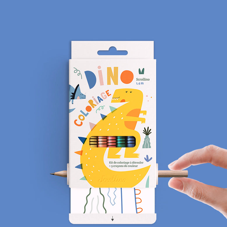 Livre de coloriage Scrollino Dino