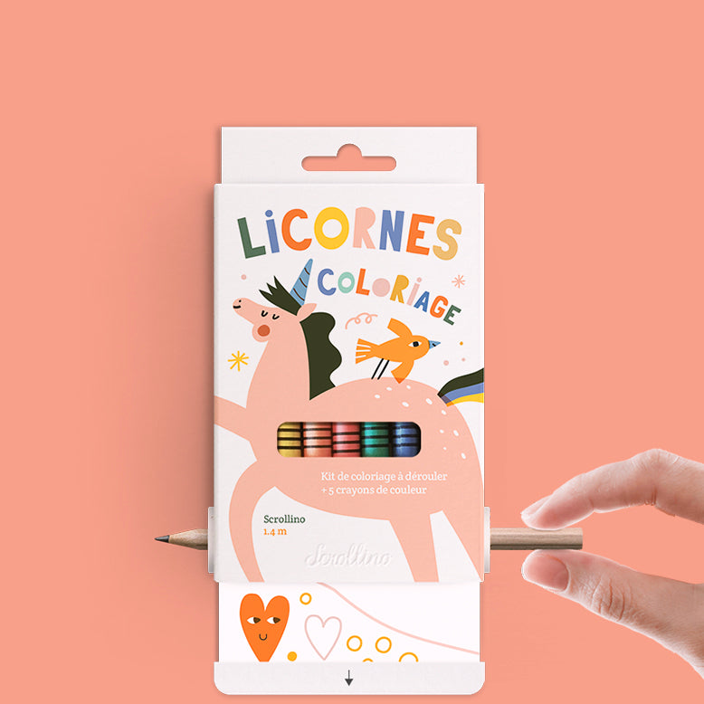 Livre de coloriage Scrollino Licornes
