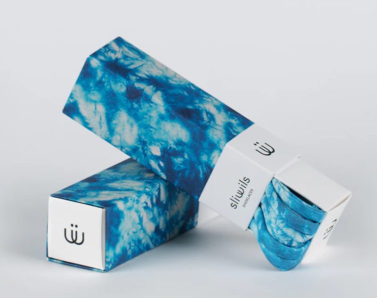 Lacets tie and dye bleus