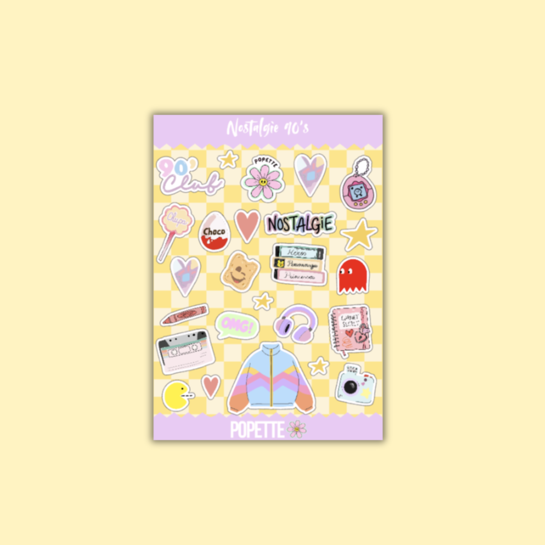Planche de stickers Nostalgie 90's