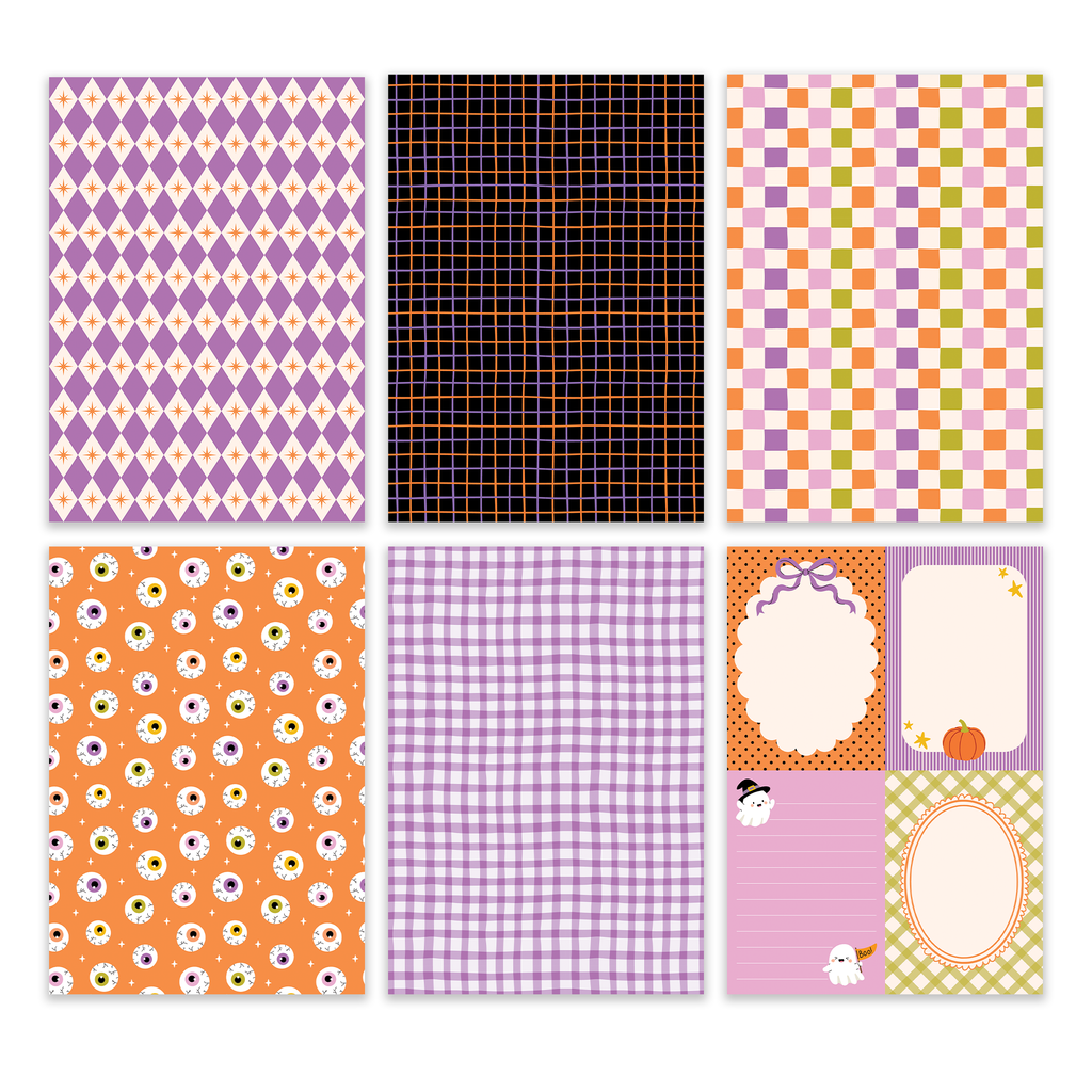 Ensemble de papiers pour journal — effrayant mais mignon