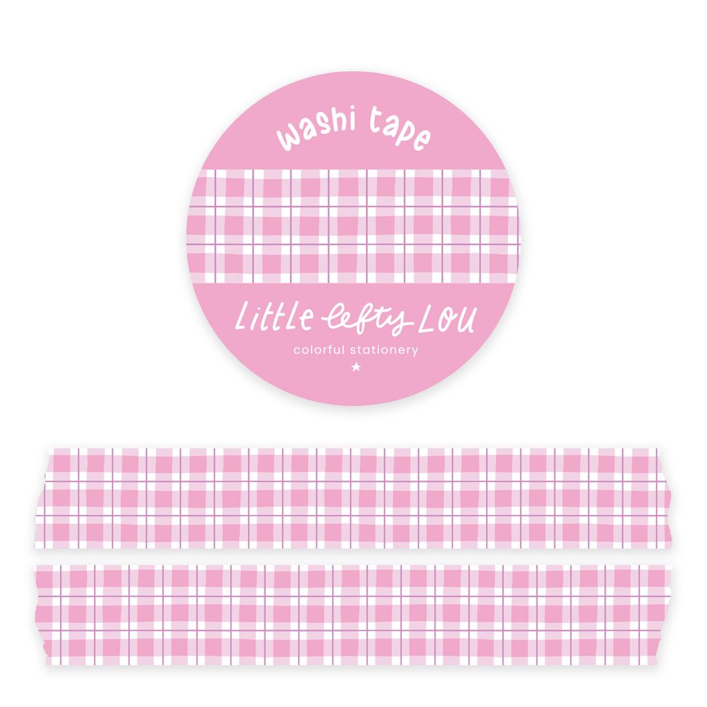Ruban Washi Vichy Rose