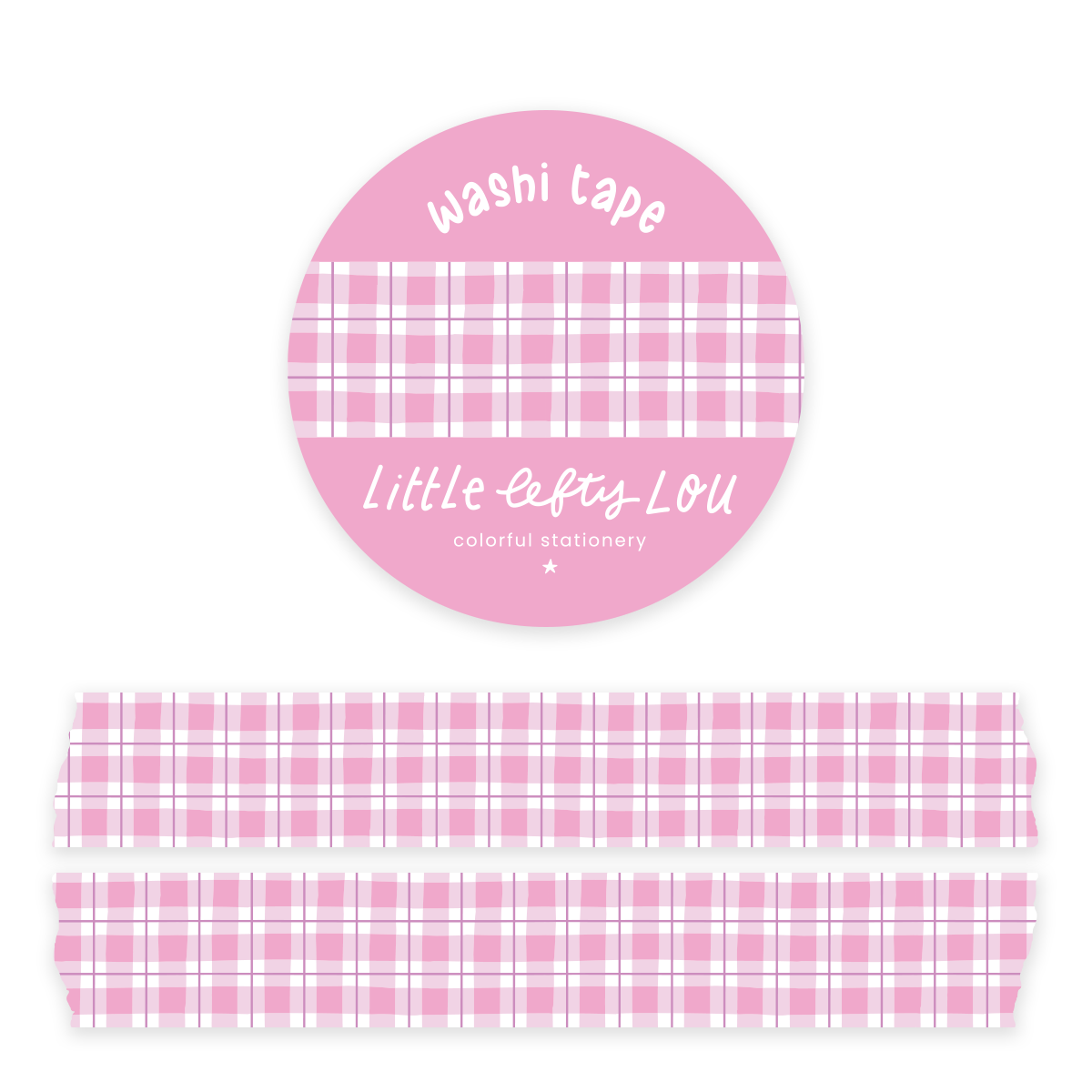 Ruban Washi Vichy Rose