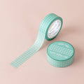 Washi tape à motifs carreaux menthe