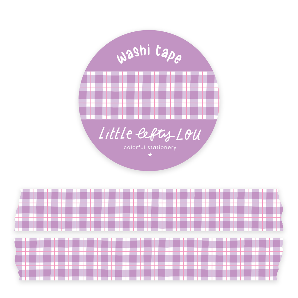 Ruban washi vichy lilas