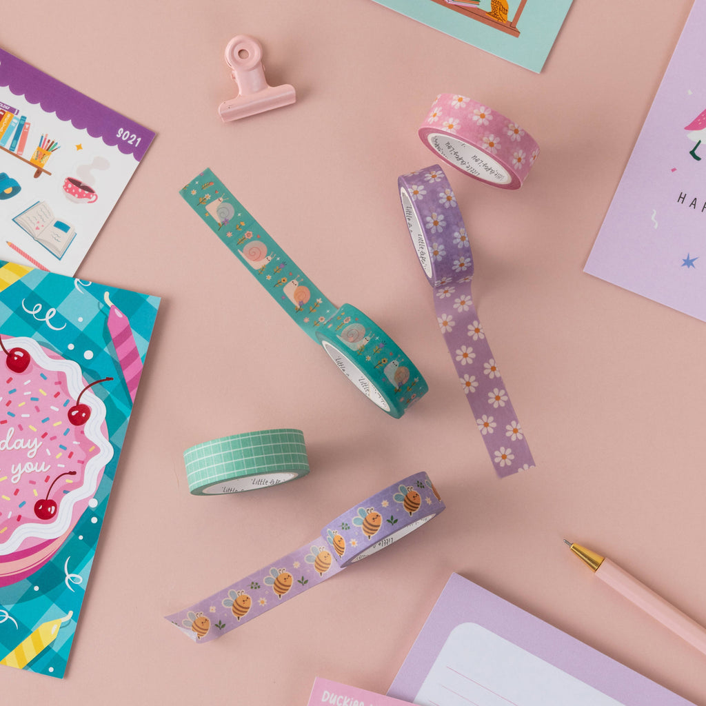 Washi tape à motifs carreaux menthe