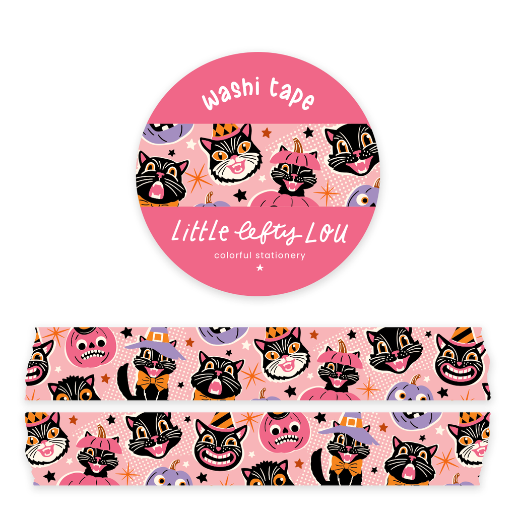 Ruban washi Halloween vintage rose