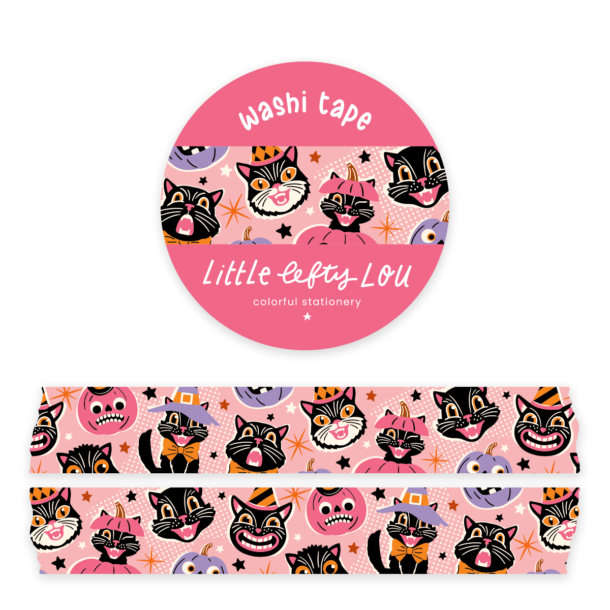 Ruban washi Halloween vintage rose