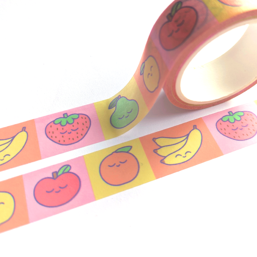 Ruban washi à motifs de fruits
