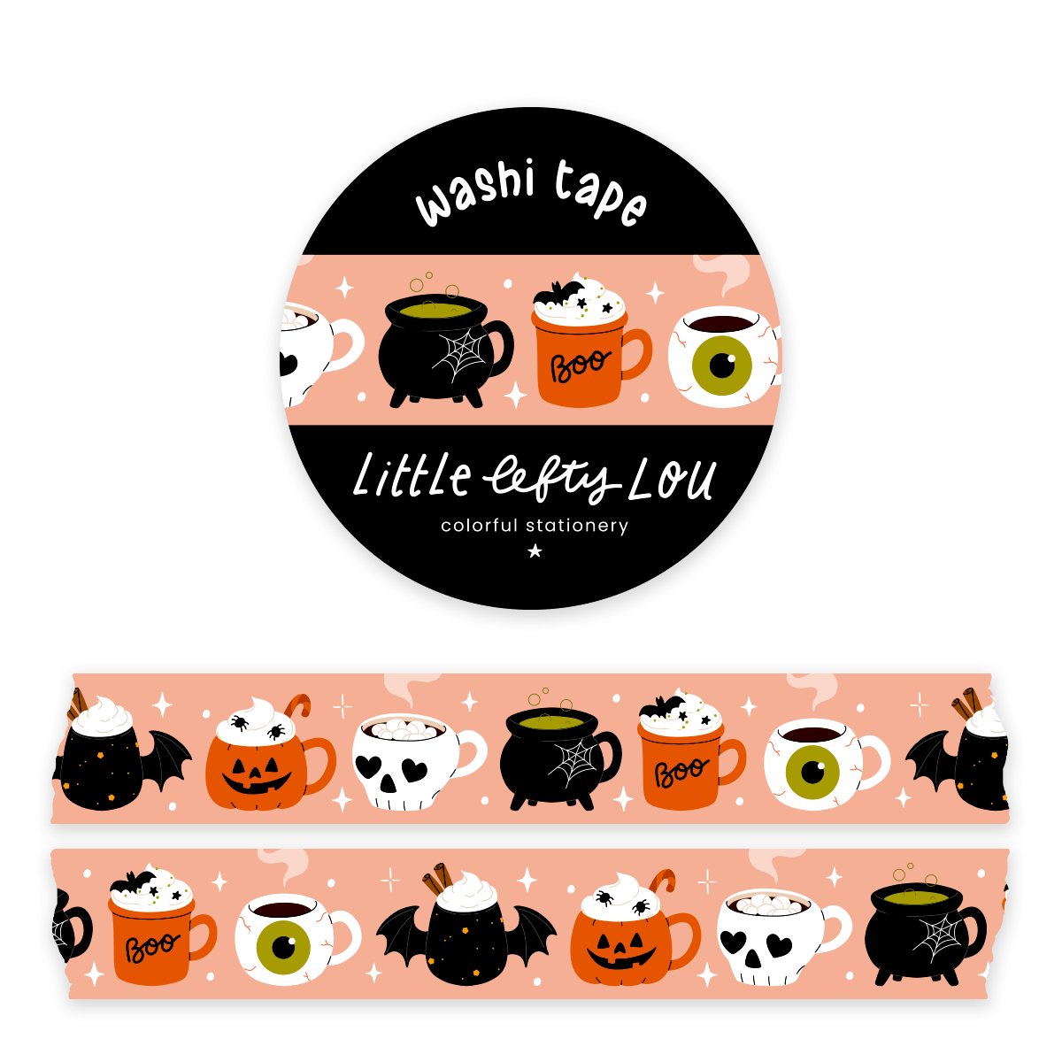 Ruban washi Halloween — Boissons