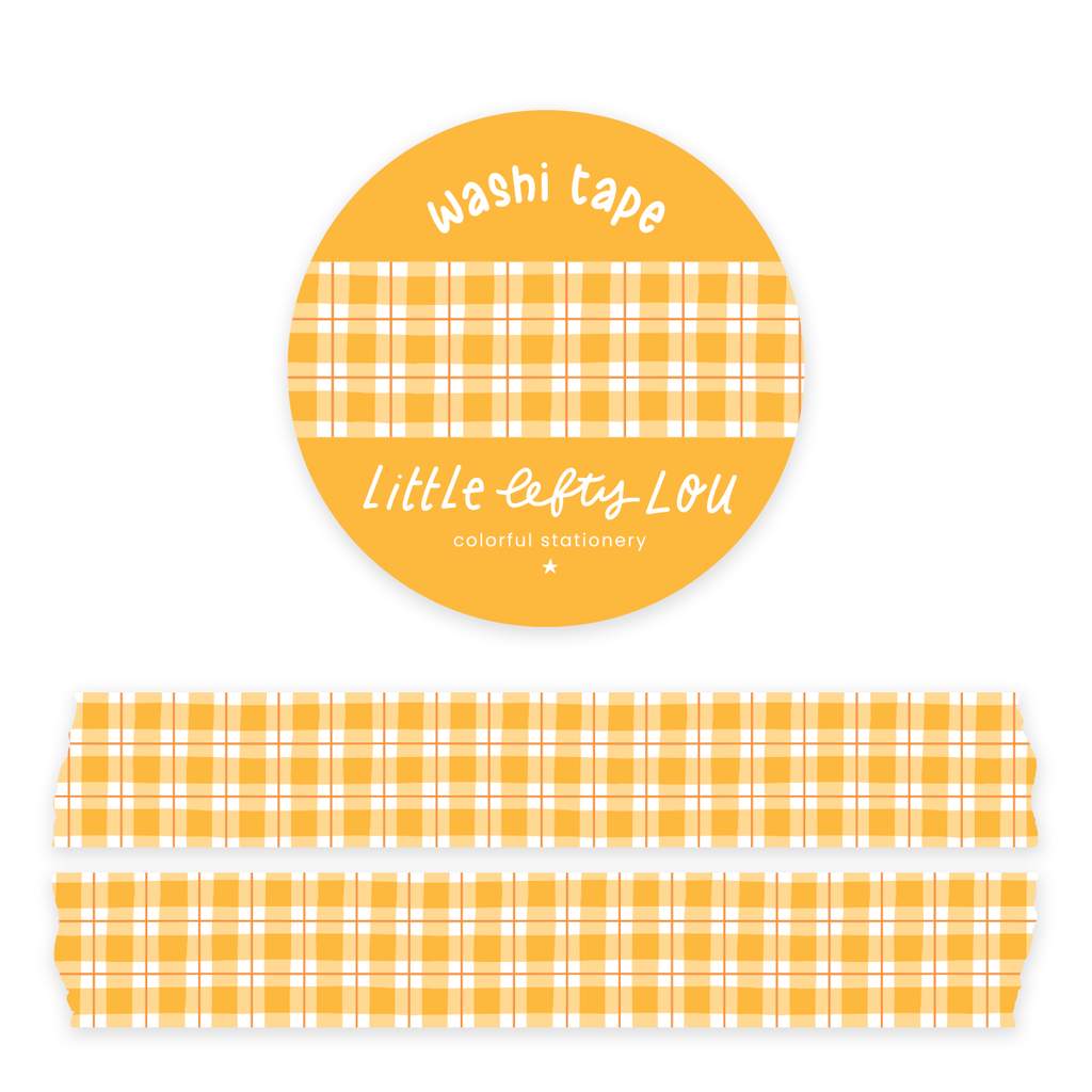 Ruban washi vichy jaune