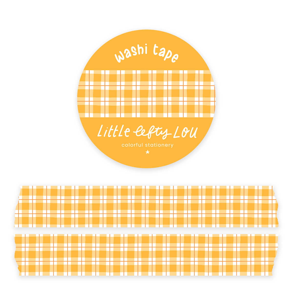 Ruban washi vichy jaune
