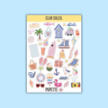 Planche de stickers Club Soleil A5