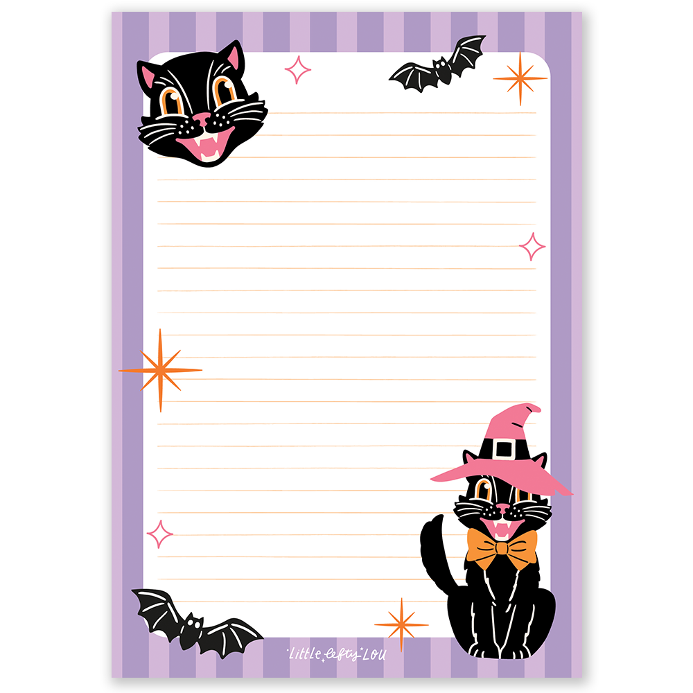Bloc-notes A5 Halloween vintage recto-verso