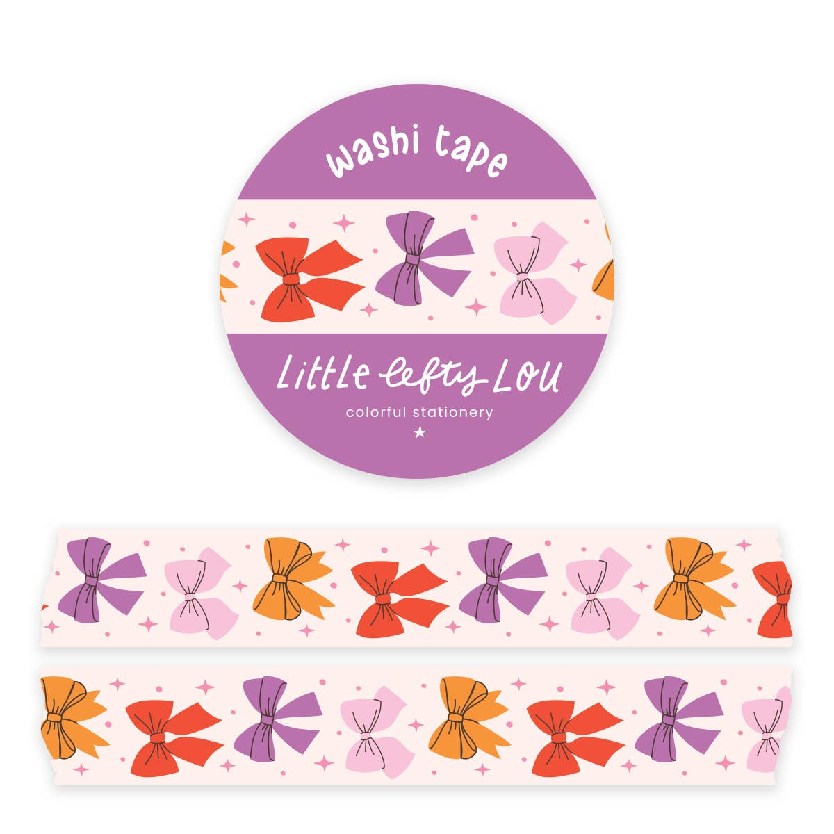 Ruban adhésif en tissu Washi Bows
