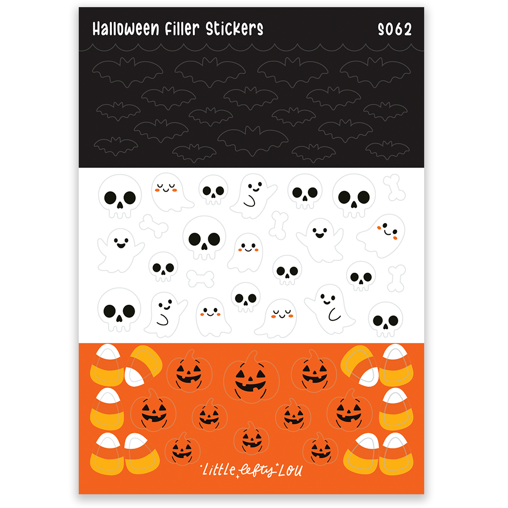 Feuille d'autocollants A6 — autocollants de remplissage Halloween, imperméable
