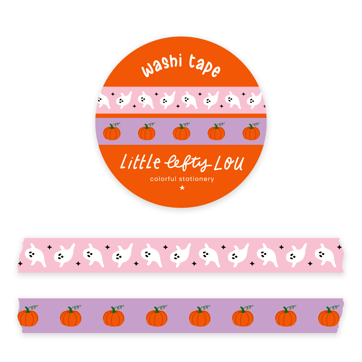 Fantôme et citrouilles - 2 rubans washi fins